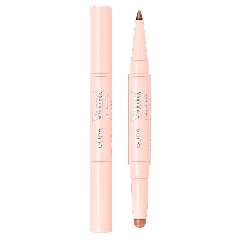 BATOM E LAPIS LABIAL PUPO MILANO 2 EM 1 VAMP CREAMY DUO BROW NUDE 020 1.0G