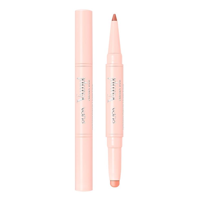 BATOM E LAPIS LABIAL PUPO MILANO 2 EM 1 VAMP CREAMY DUO 015 1.0G