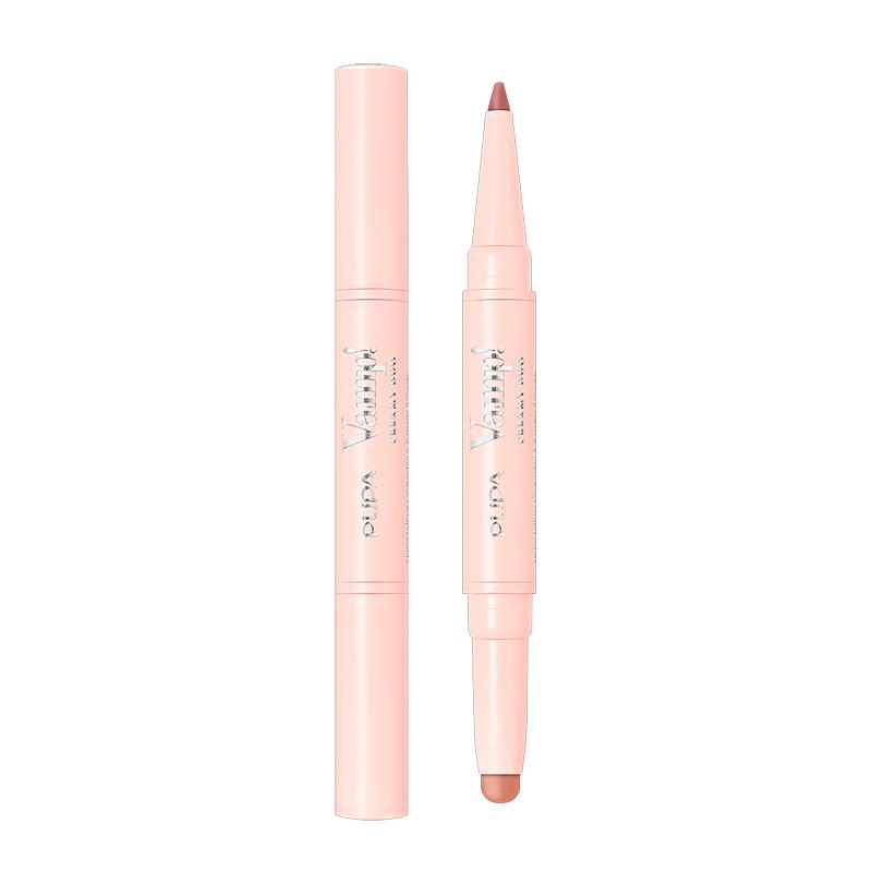 BATOM E LAPIS LABIAL PUPA MILANO 2 EM 1 VAMP CREAMY DUO DEEP NUDE 005 1.0G