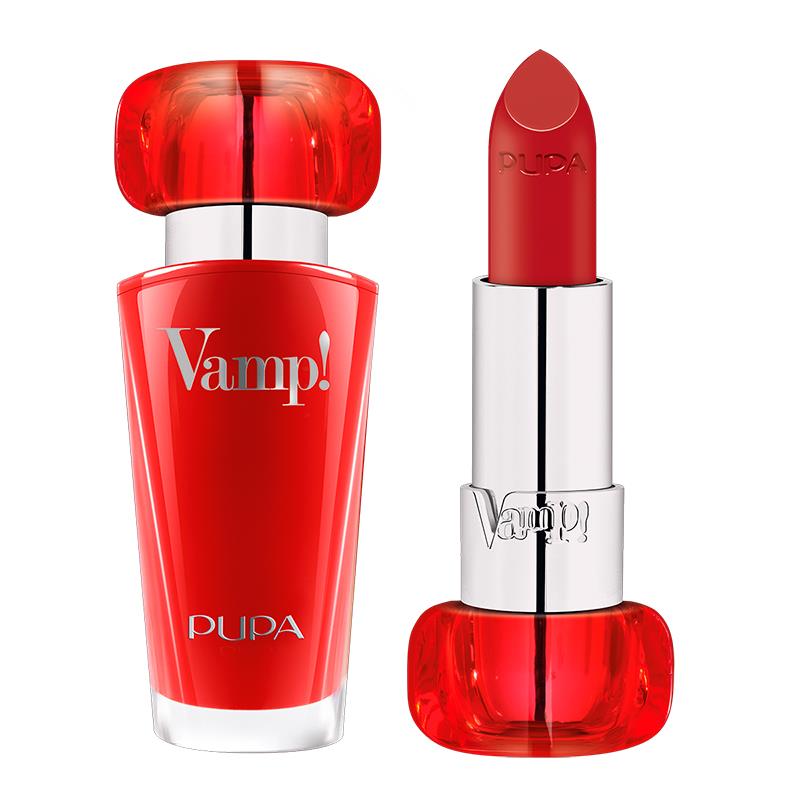 BATOM PUPA MILANO ROSSETTO VAMP LUMINOUS LIPSTICK RUBY RED 302 3.5G