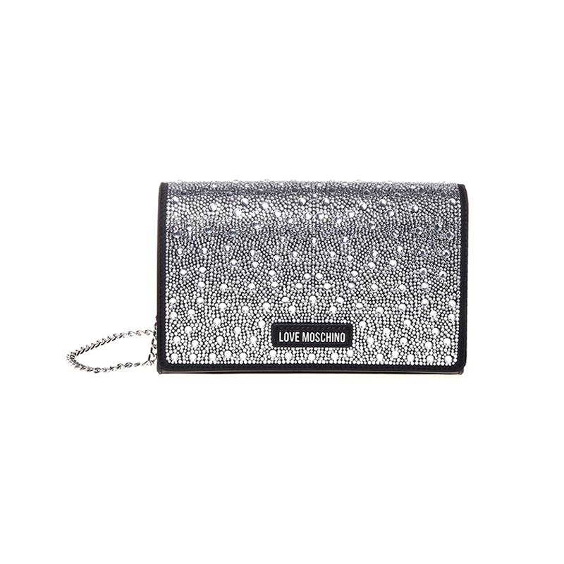 BOLSA LOVE MOSCHINO JC4168PP1OLW100A PRETO/PRATA