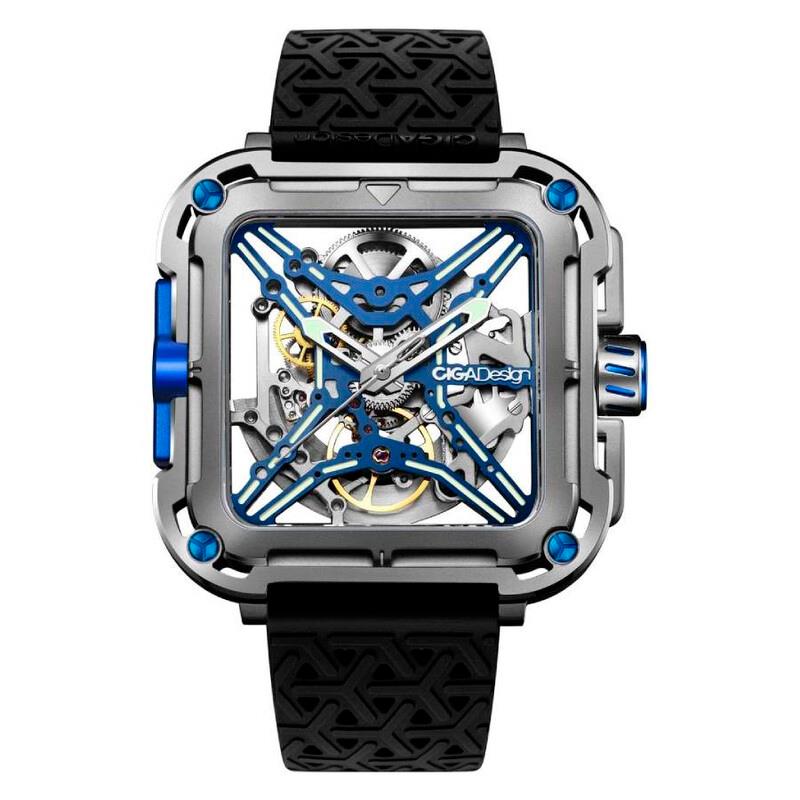RELOGIO MASCULINO CIGA DESIGN MECHANICCAL X021TIBUW25BK 6971311242592