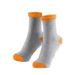 MEIAS GO TRAVEL EVERYDAY FLUFFY SOCKZZZ TAM UNICO CINZA LARANJA