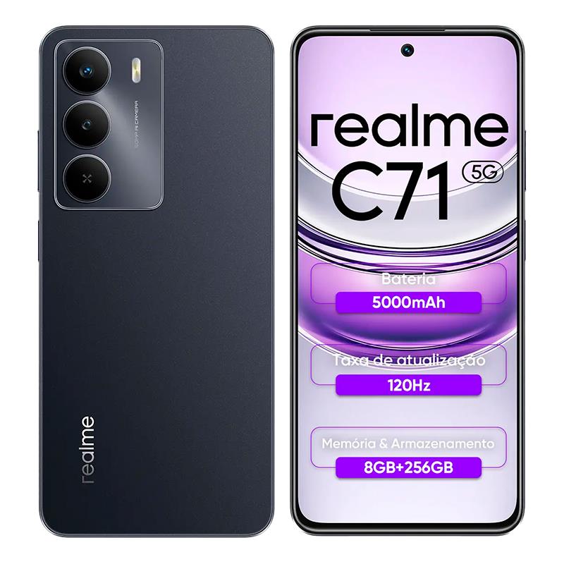 SMARTPHONE REALME C71 5G 6.67"/8GB/256GB RMX3943 CARBON BLACK