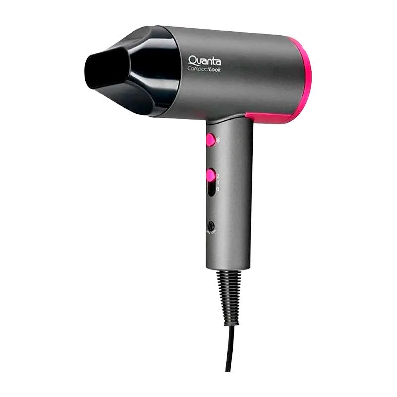 SECADOR DE CABELO QUANTA COMPACT LOOK 2000W QTSCP20 CINZA/ROSA