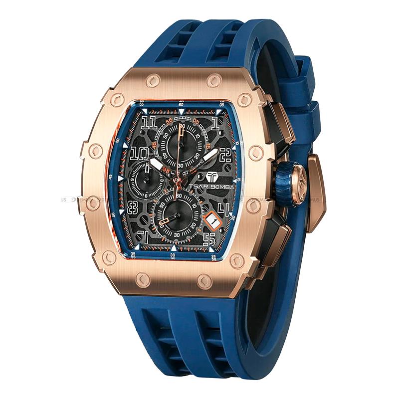 RELOGIO MASCULINO TSAR BOMBA 50MM TMI VK67 TB8204Q41