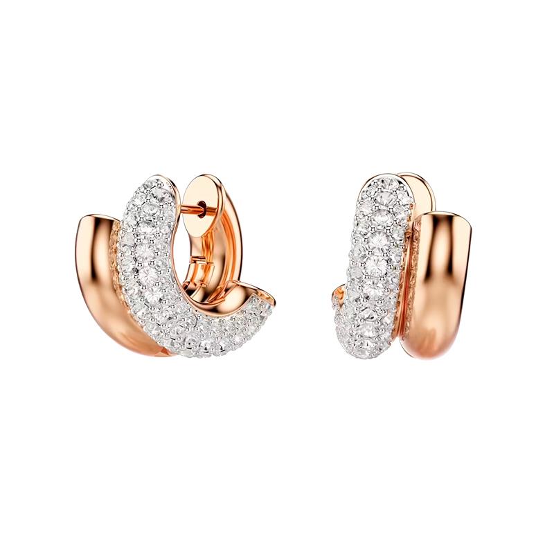 BRINCO DE ARGOLA SWAROVSKI DEXTERA MINI 5747831 SILVER