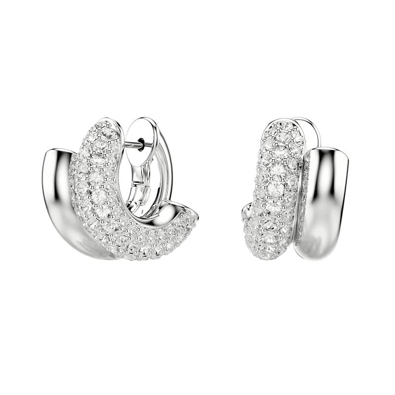 BRINCO DE ARGOLA SWAROVSKI DEXTERA MINI 5747826 SILVER