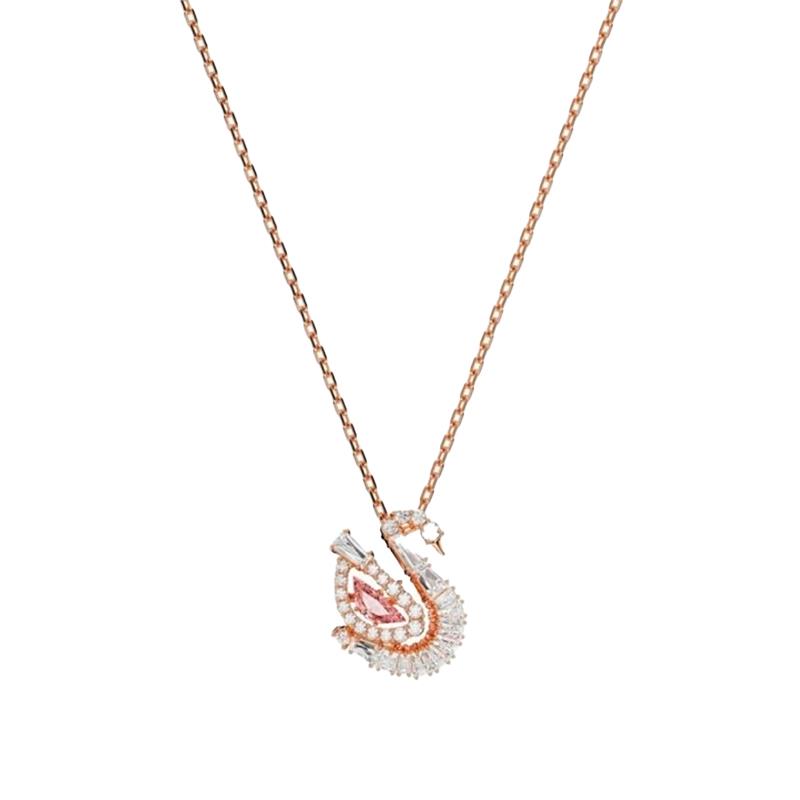 COLAR SWAROVSKI DE CISNE DAZZLING CRISTAIS 5734484 ROSE GOLD