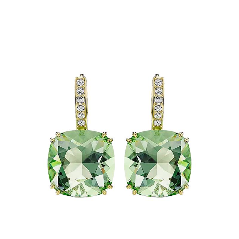 BRINCOS SWAROVSKI MILLENIA CUSHION IGNITE 5765088 GREEN
