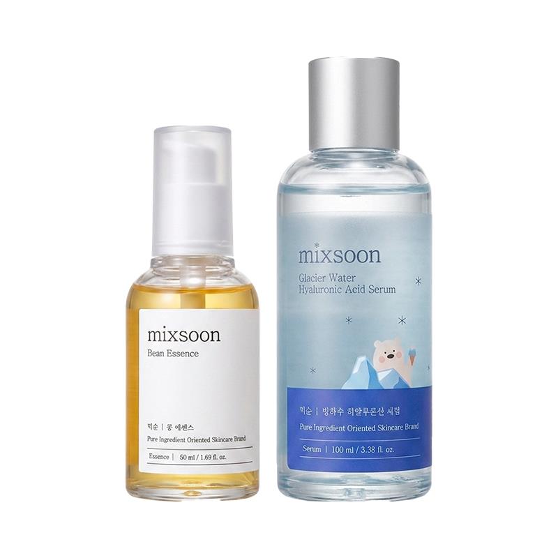 KIT MIXSOON DUO ESSENCIAL PELE DE VIDRO BEAN ESSENCE 50ML+GLACIER WATER SERUM 100ML