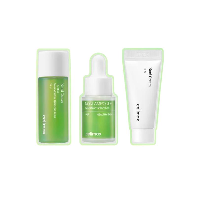 KIT DE INICIACAO FACIAL CELIMAX NUTRITIVO DE NONI EQUILIBRANTE 30ML+AMPOLA 10ML+CREME 10ML