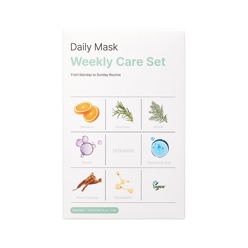 KIT DE MASCARAS MIXSOON FACIAIS EM FOLHA TRATAMENTO SEMANAL 7UN