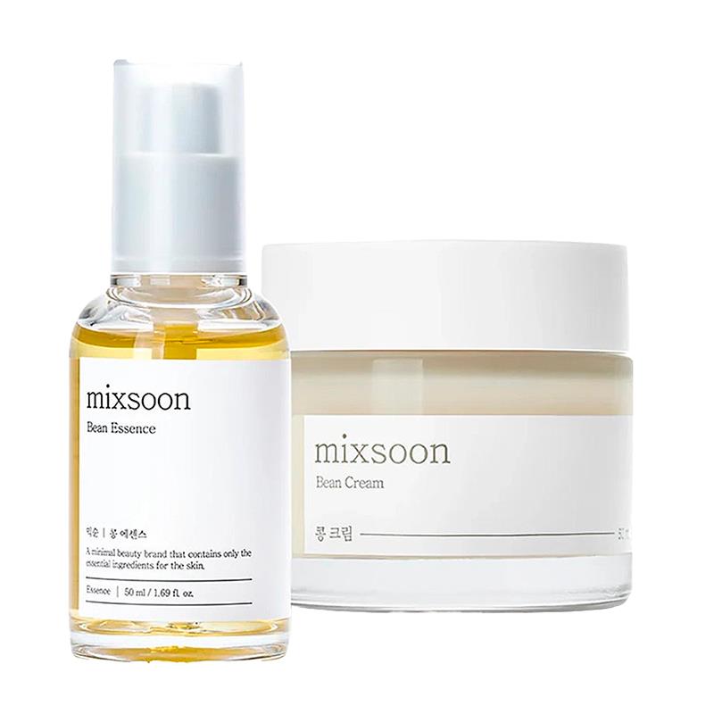 KIT MIXSOON DUO PELE DE VIDRO DE FEIJAO VEGANO COM ESSENCIA 50ML E CREME 50ML