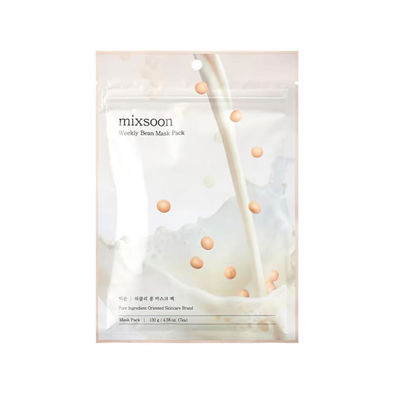 MASCARA FACIAL MIXSOON SEMANAL DE FEIJAO COM INGREDIENTES PUROS 130G 7 UNIDADES