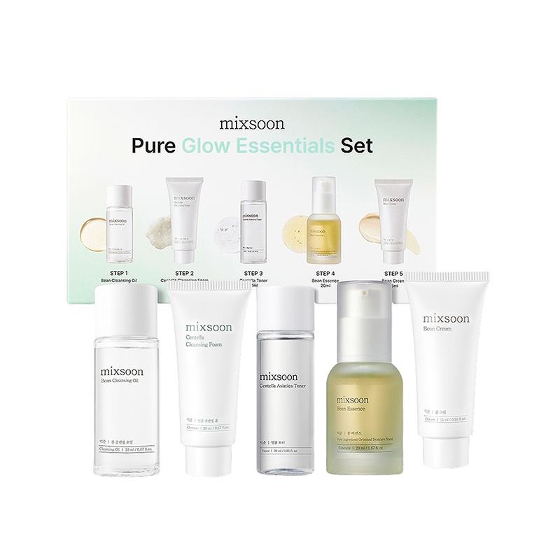 KIT DE CUIDADOS FACIAIS MIXSOON MIXSOON PURE GLOW ESSENTIALS SET 5 PECAS