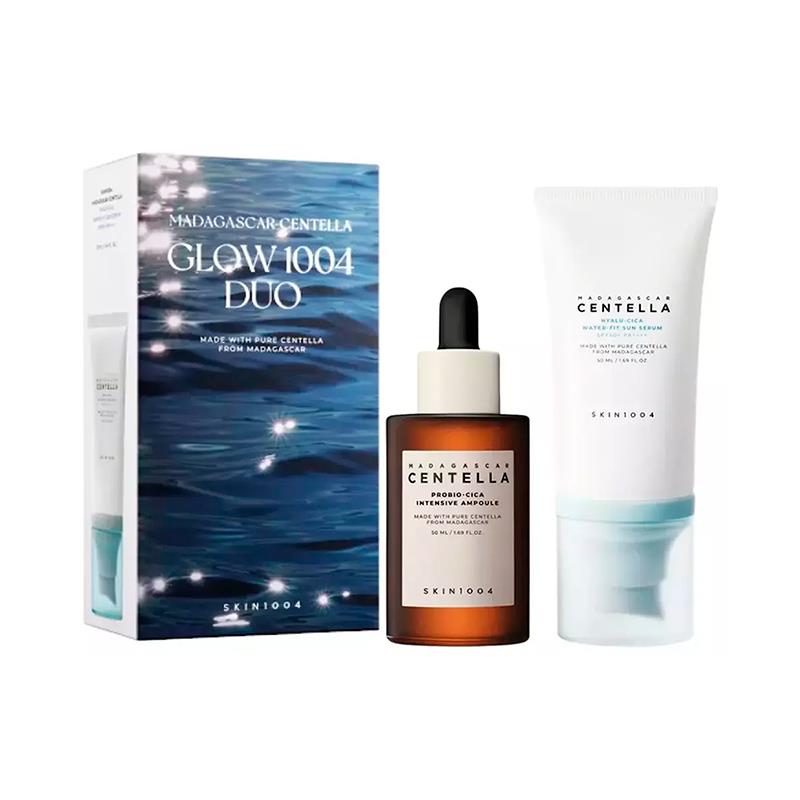KIT SKIN1004 CENTELLA DUO FACIAL ILUMINADOR AMPOLA 50ML+PROTETOR SOLAR