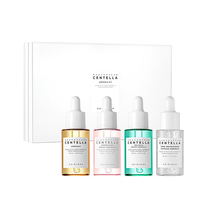 KIT FACIAL SKIN1004 CENTELLA AMPOLA 30ML 4X UNIDADES