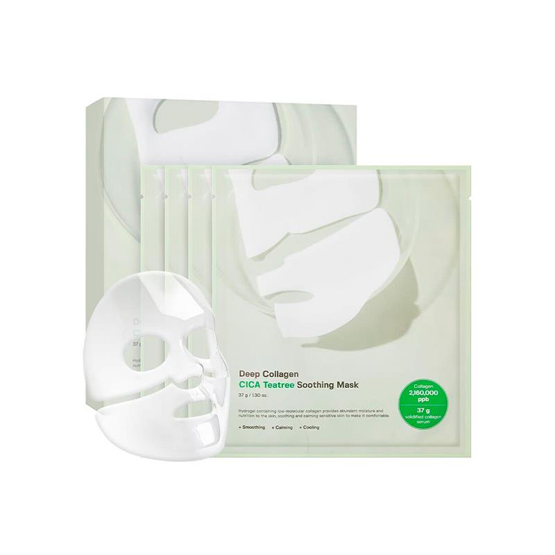 MASCARA FACIAL SUNGBOON CALMANTE DE COLAGENO CENTELLA E TEATREE 37G 4 UNIDADES