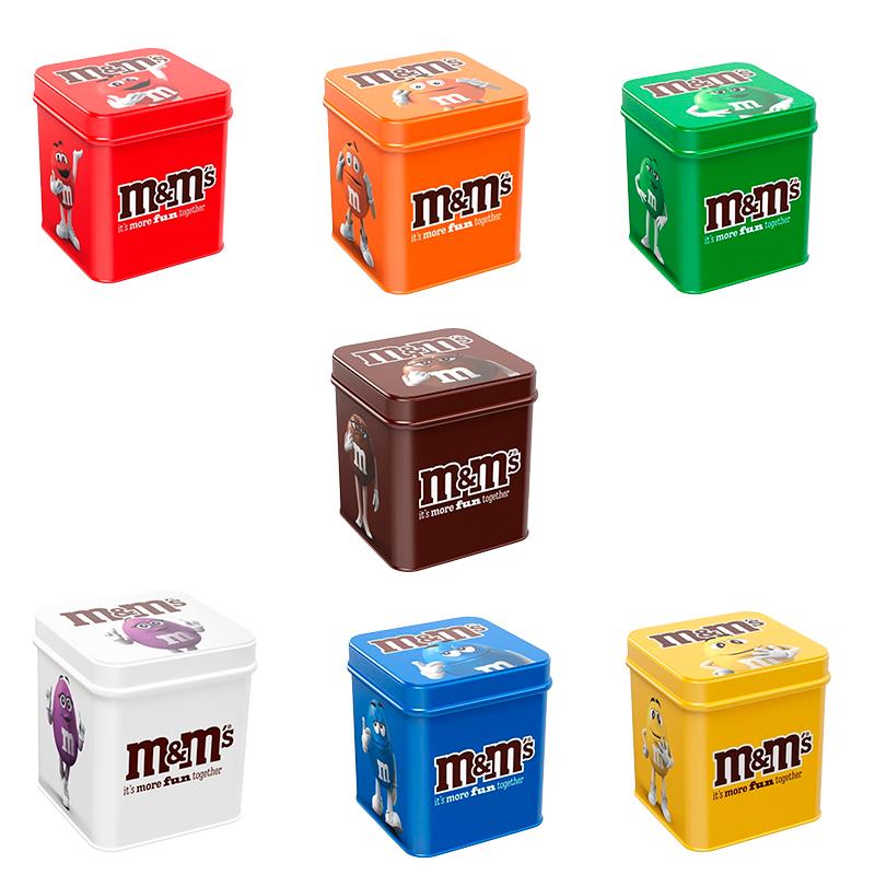 CHOCOLATES RECHEADOS EM LATA M&M PEANUT CANDY TIN SORTIDO 112G