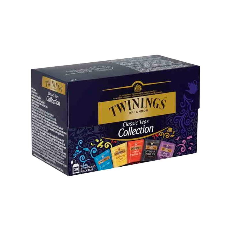 CHA INFUSAO TWININGS CLASSICS BLACK TEAS COLLECTION SORTIDO 20 SACHES 20X2G