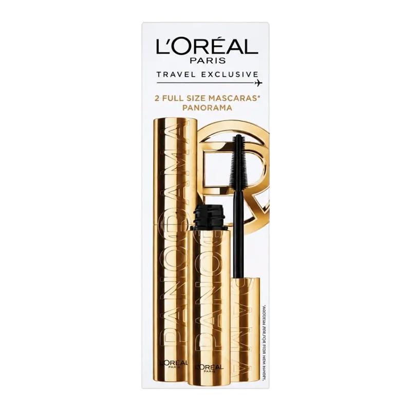 MASCARA DE CILIOS LOREAL PARIS PANORAMA 2X9.9ML DUO WSH PRETO