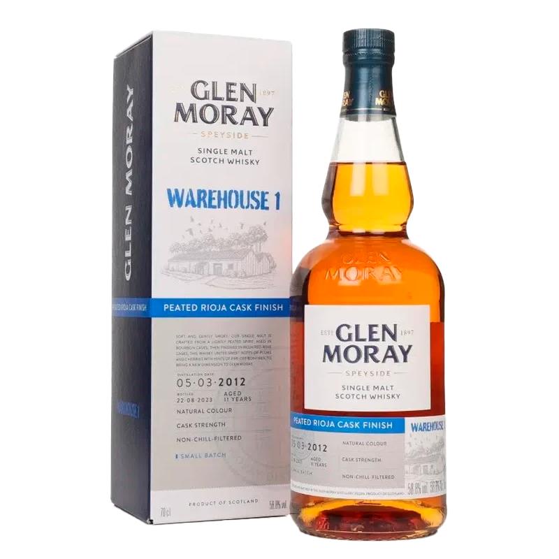 WHISKY GLEN MORAY WAREHOUSE 1 PEATED RIOJA CASK FINISH 700ML 58.8% 2012