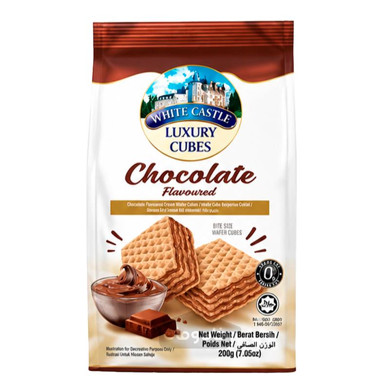 CUBOS DE WAFER DE CHOCOLATE WHITE CASTLE LUXURY 200G