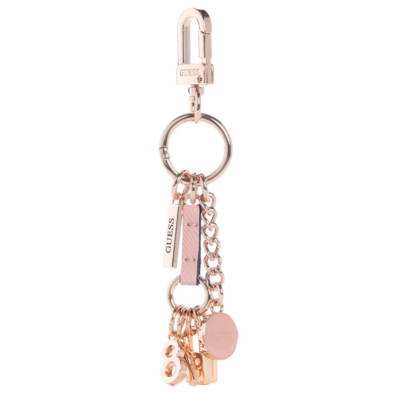 CHAVEIRO GUESS COM PINGENTE DECORATIVO CHARMS Z7460119-LTR LIGHT ROSE