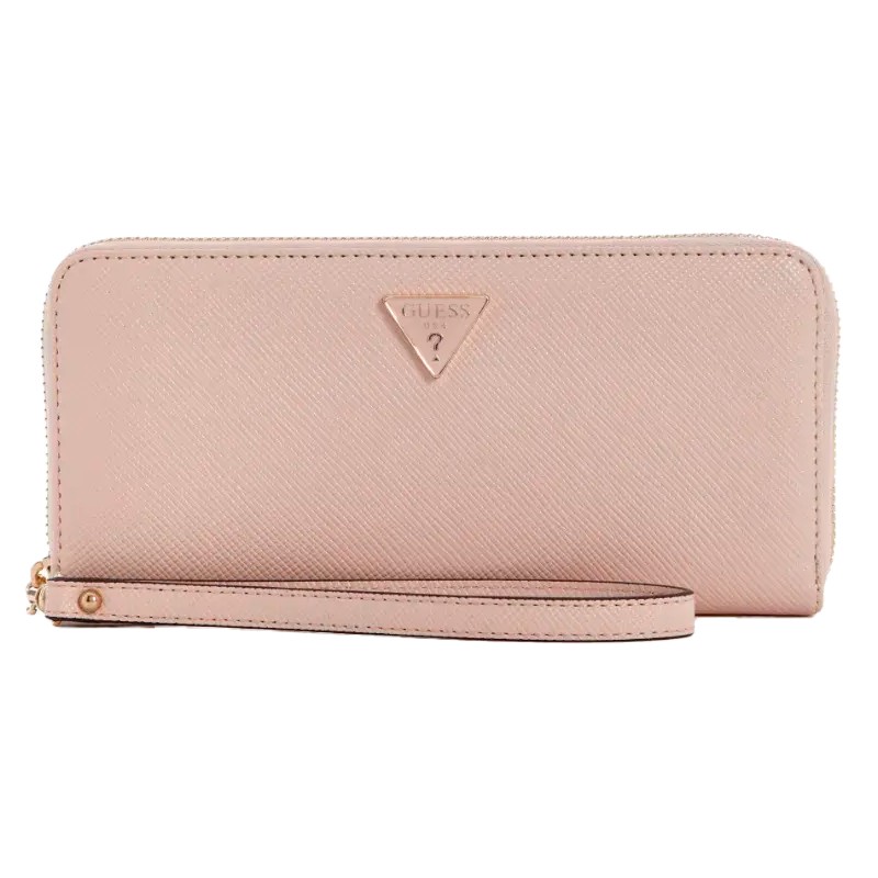 CARTEIRA FEMNINA GUESS GILDA LARGE ZIP AROUND ZG9747146 ROSA CLARO