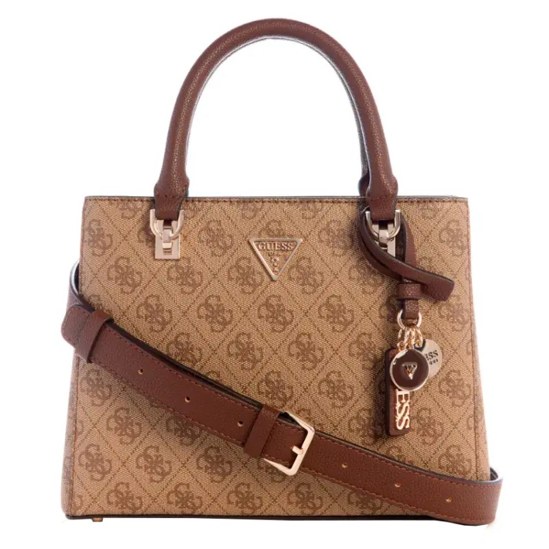 BOLSA FEMININA GUESS NOELLE II SMALL MULTI COMP SATCHEL BG967205-LGW MARROM
