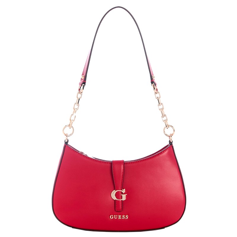 BOLSA FEMININA GUESS CARRIE TOP ZIP SHOULDER BAG VG989618-DRC DARK CHERRY