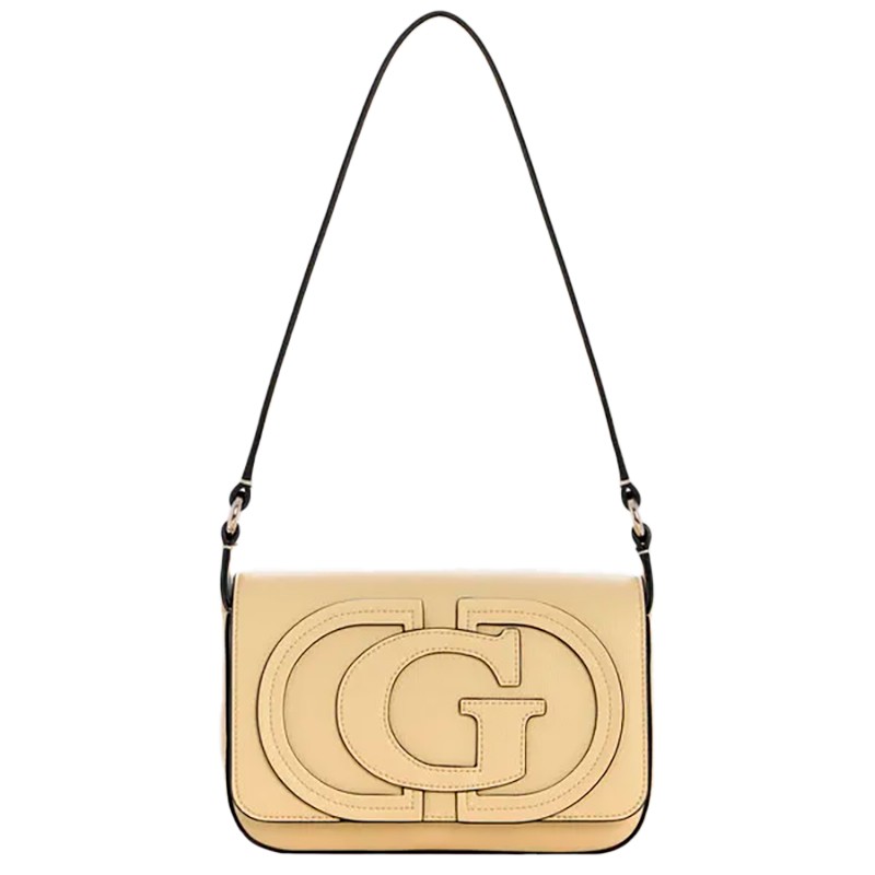 BOLSA FEMININA GUESS RUBY FLAP SHOULDER BAG NG974019-PLY PALE YELLOW