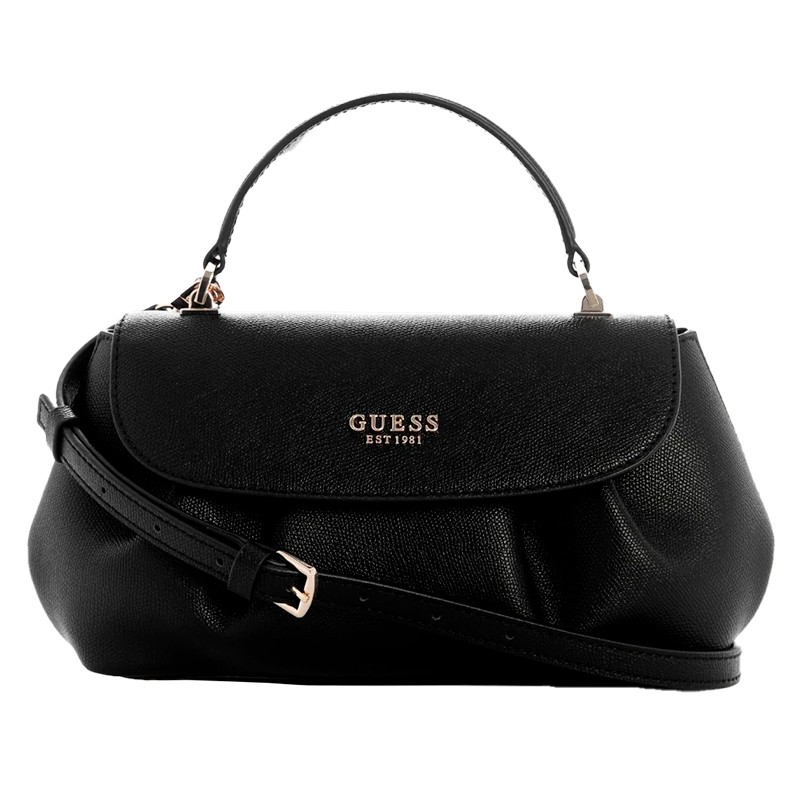BOLSA FEMININA GUESS AMORETTE TOP HANDLE FLAP BG789819-BLA PRETO