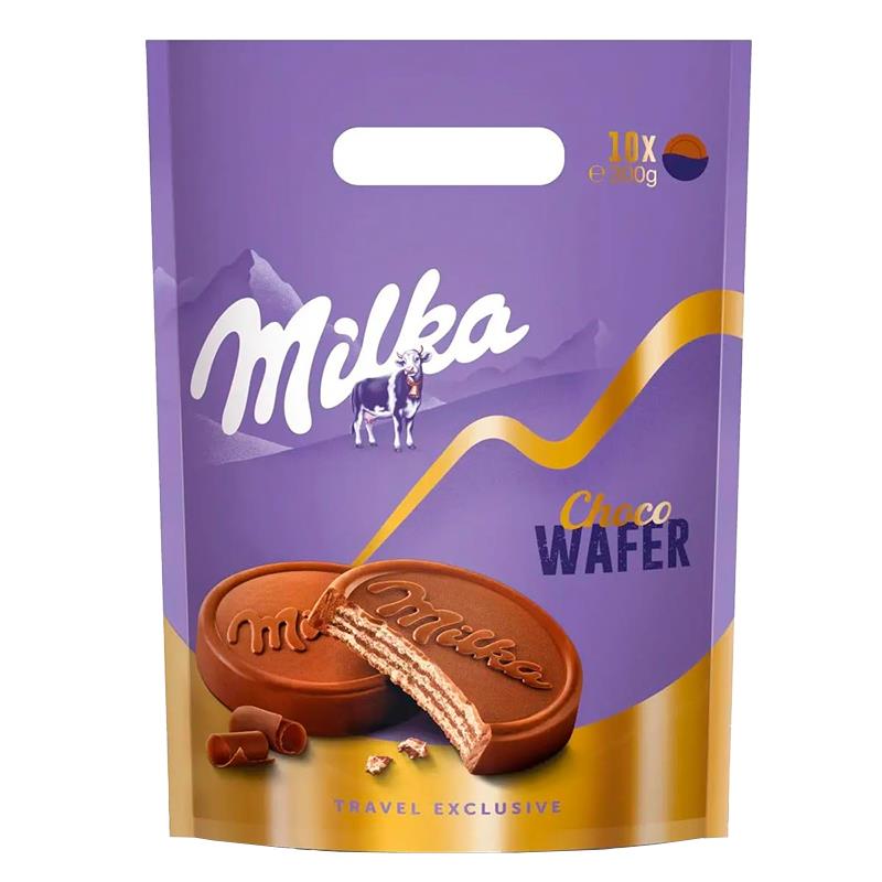 PACOTE DE BISCOITOS MILKA CHOCO WAFER 300G