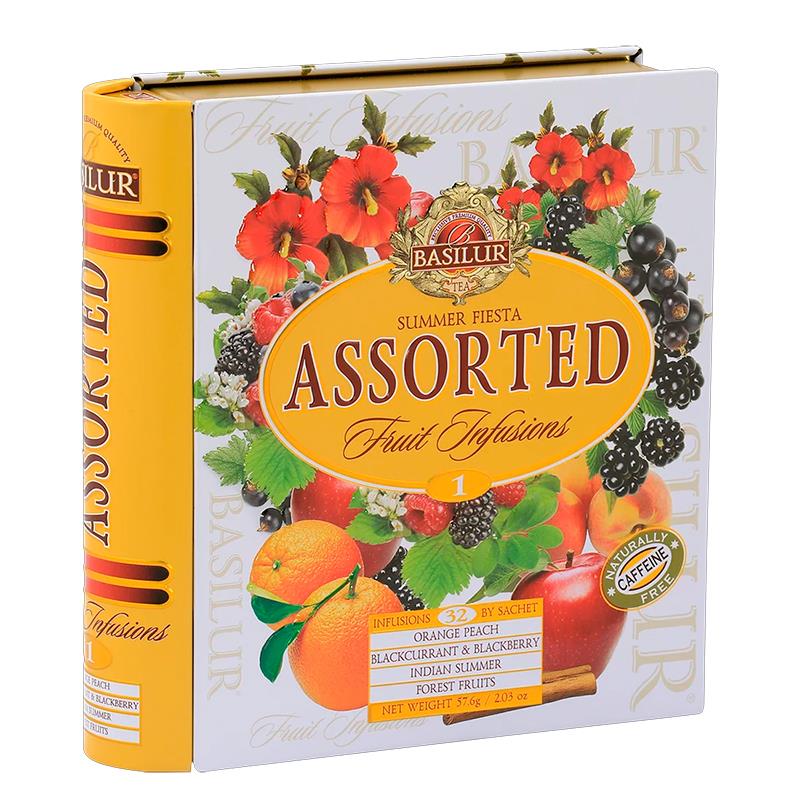 LATA DE CHA BASILUR SUMMER FIESTA FRUIT INSUSIONS TEA BOOK 32UN