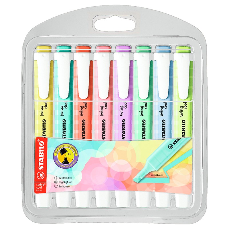 MARCADORES FLUORESCENTES STABILO SWING COOL PASTEL MAREO275/8081 8UN
