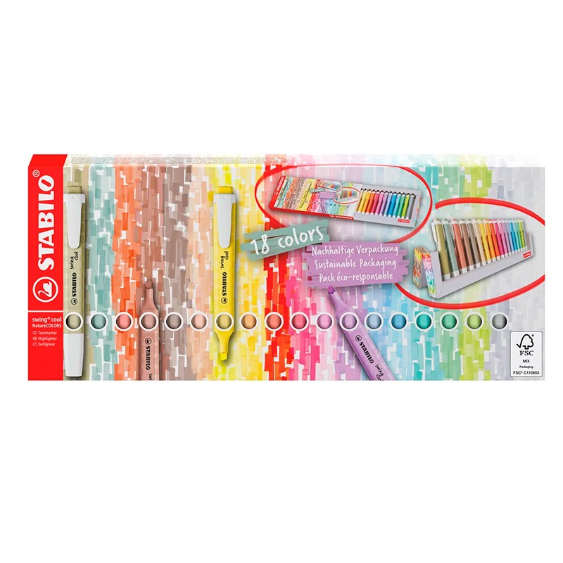 MARCADORES FLUORESCENTES STABILO SWING COOL MAREO 275/1802 18UN