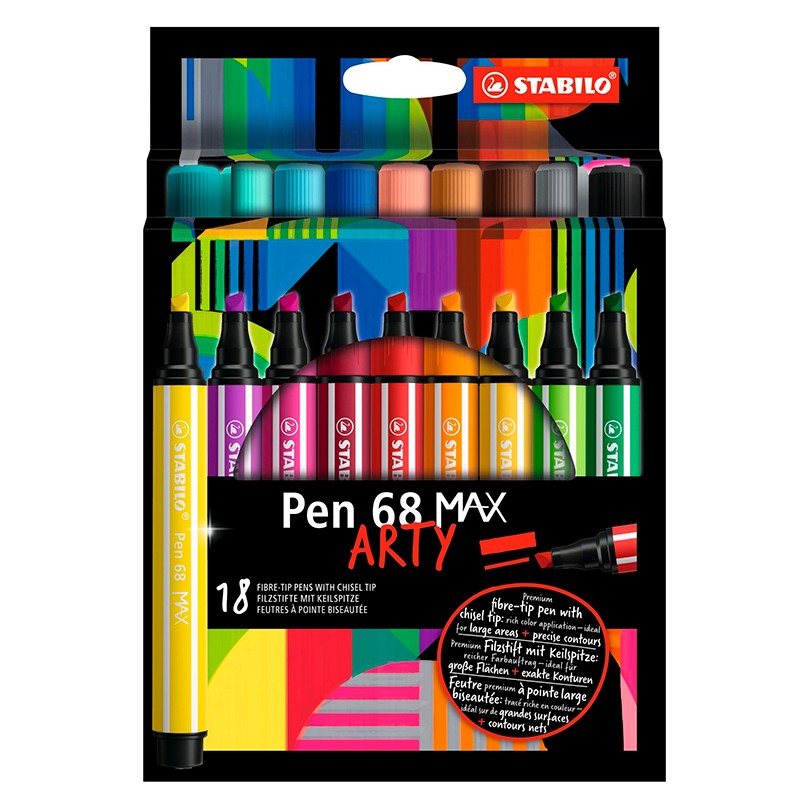 CANETAS HIDROGRAFICAS STABILO PEN 68 MAX MAR768/1821 18UN