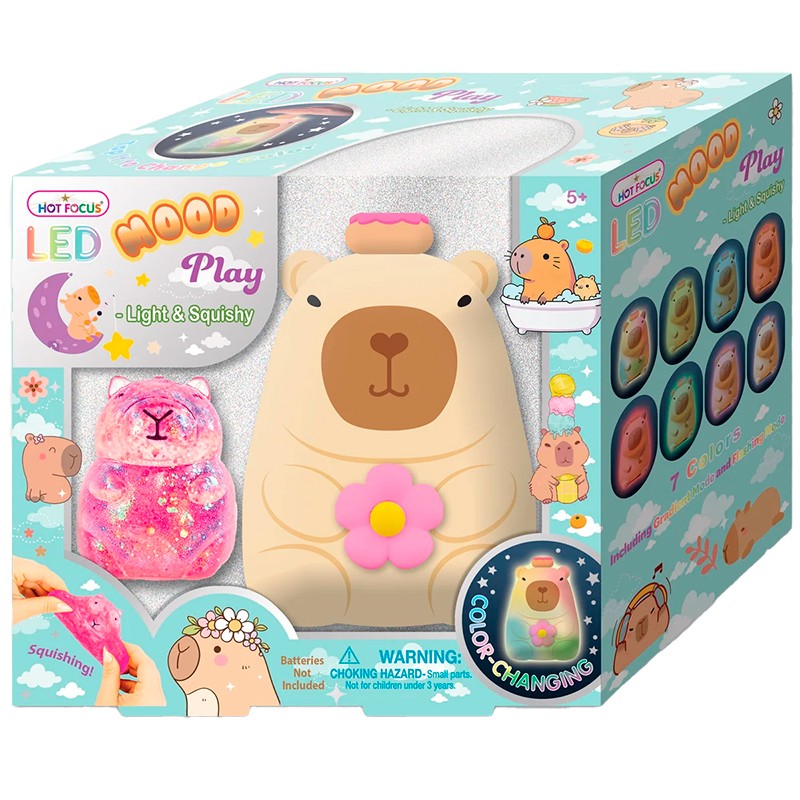 BRINQUEDO HOT FOCUS LUMINARIA LED CAPIVARA SQUISHY 606CP