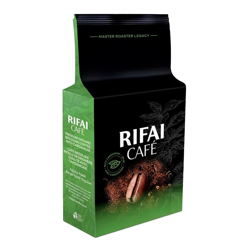 CAFE TORRADO MOIDO ALRIFAI PREMIUM GROUND BRAZILIAN COFFEE WITH CARDAMOMO 200G