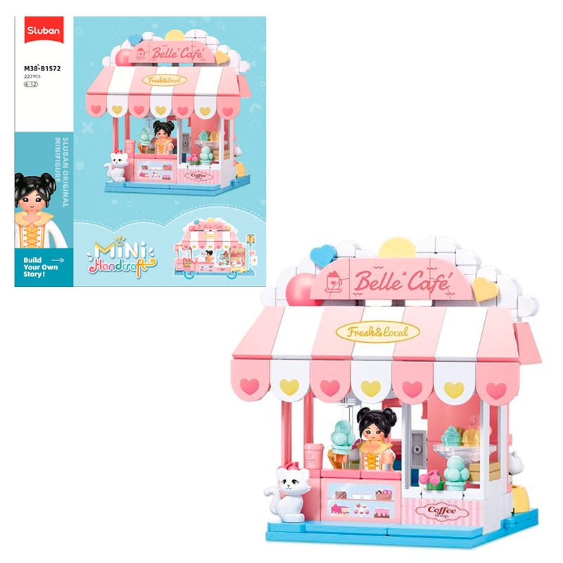 BLOCOS DE MONTAR SLUBAN KIT DE CONSTRUCAO DE MINI CAFETERIA ANGEL M38-B1572 227PCS