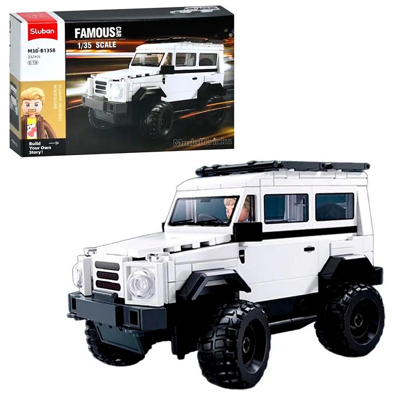 BLOCOS DE MONTAR SLUBAN KIT DE CONSTRUCAO DE CARRO EM ESCALA 1:35 M38-B1358 332PCS