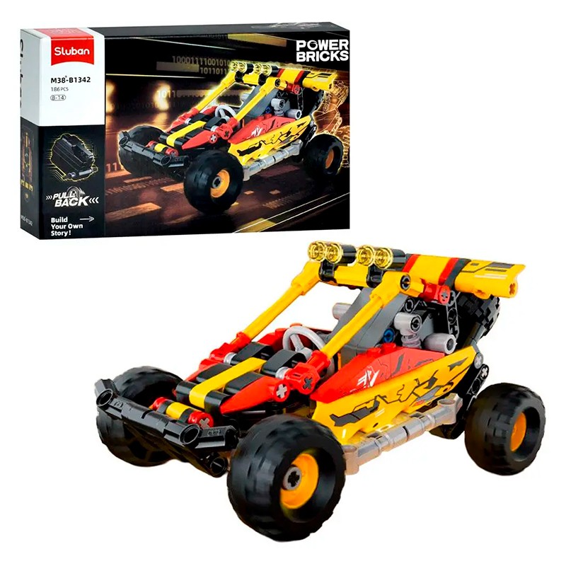 BLOCOS DE MONTAR SLUBAN KIT DE CONSTRUCAO DE CARRO MODELO 12 M38-B1342 186PCS