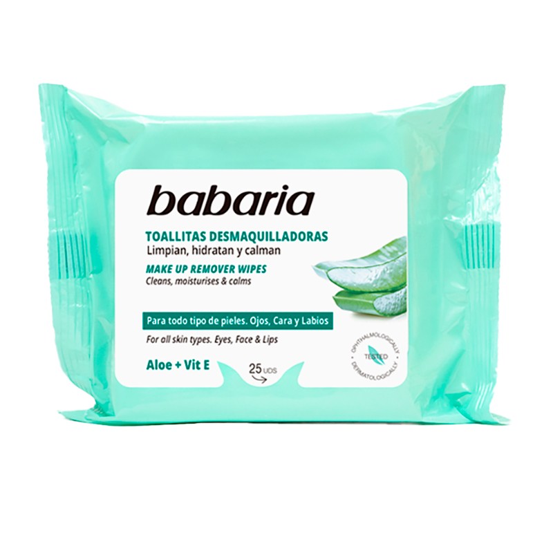 TOALHINHAS DEMAQUILANTES BABARIA ALOE VERA COM 25UN