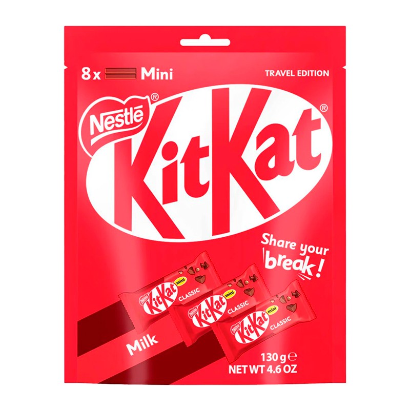 CHOCOLATE NESTLE KIT KAT MINI SNACK BAG INDIVIDUAL 130G