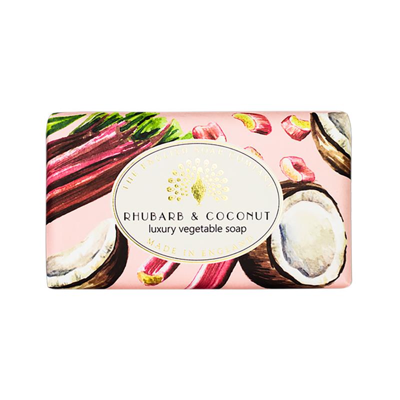 SABONETE EM BARRA THE ENGLISH SOAP COMPANY VINTAGE SOAP RHUBARB COCONUT 190G