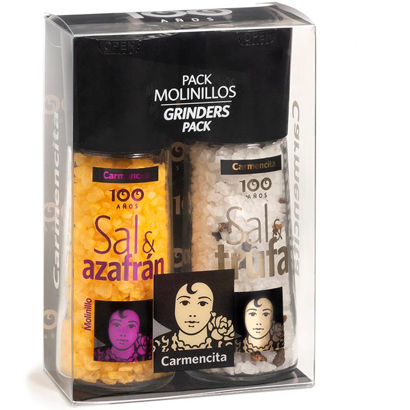 TEMPERO CARMENCITA 2PACK MOEDOR SAL TRUFA COM ACAFRAO 206G