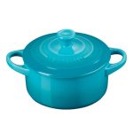 TIGELA COM TAMPA LE CREUSET DE CERAMICA TURQUESA 295ML