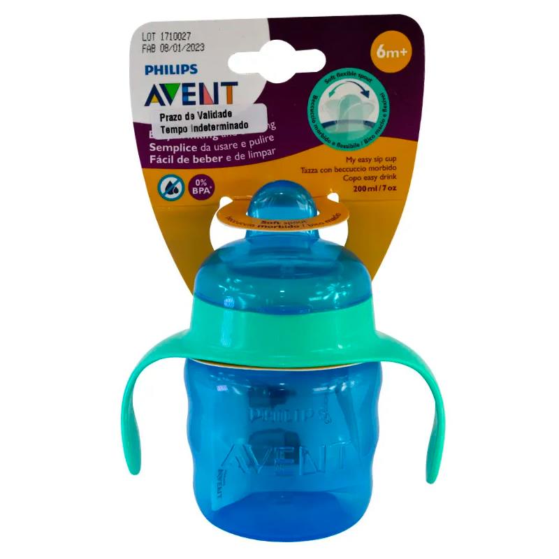 COPO PHILIPS AVENT C/BICO RIGIDO SCF551/05 200ML AZUL